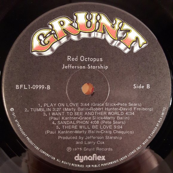 Jefferson Starship - Red Octopus - Vinyl LP Record - Picture 4 of 4